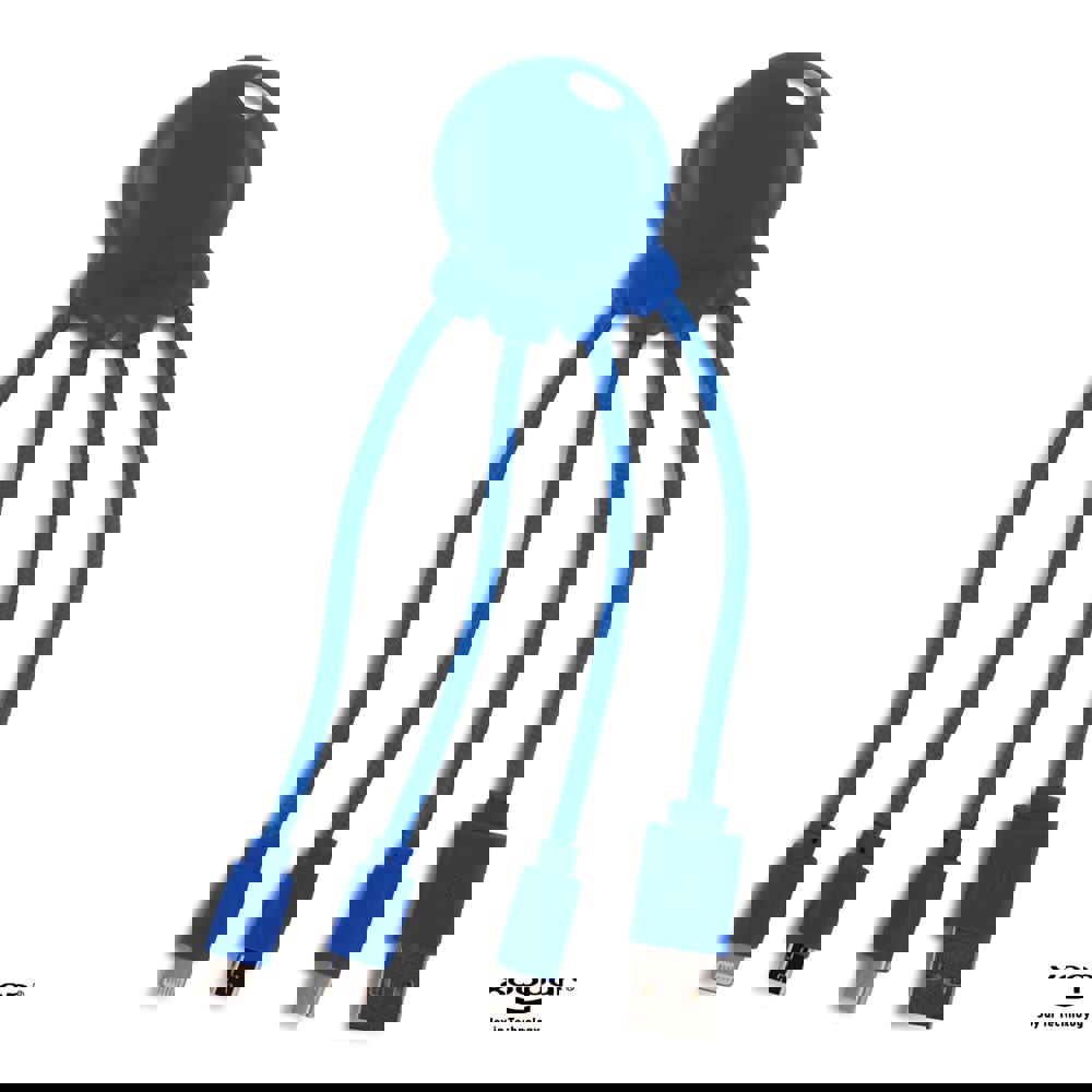 2087 | Xoopar Eco Octopus Oplaadkabel - Blauw