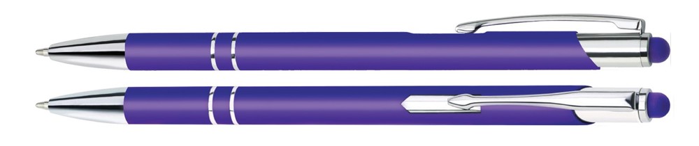 Aluminium touch-stylus balpen Limoges - paars