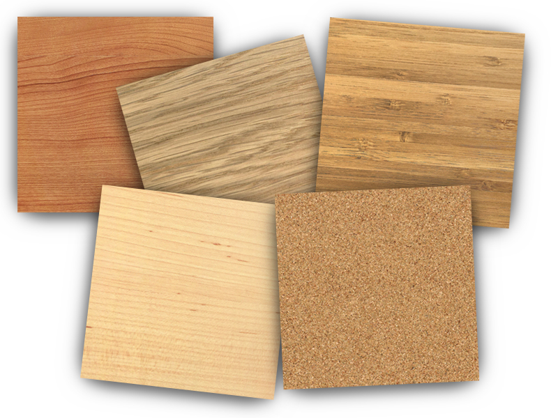 Onderzetters 95 mm Hout