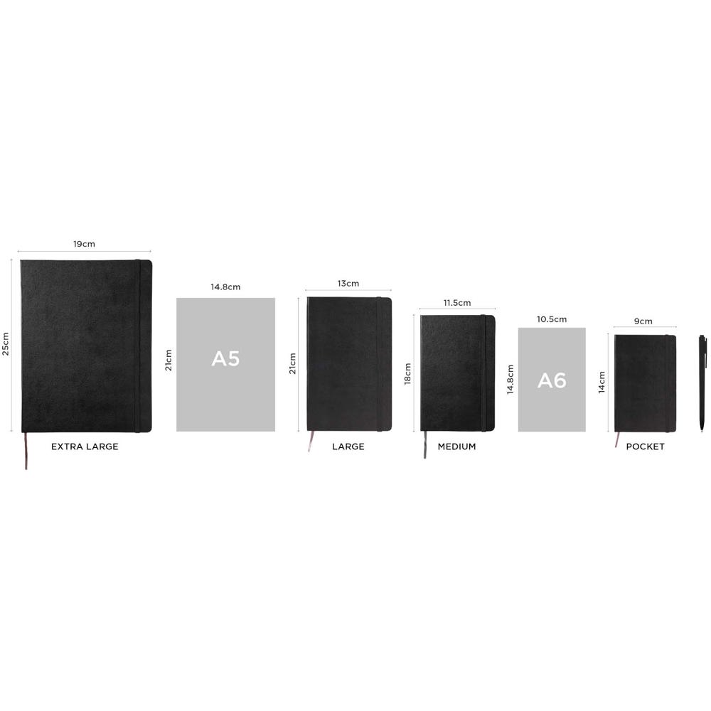 Moleskine horizontale week-agenda voor 12 maanden met harde kaft L