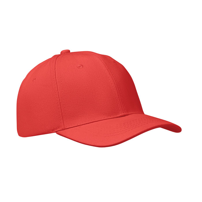 BUFFALO - 6 panelen baseballpet 260g/m² - Rood