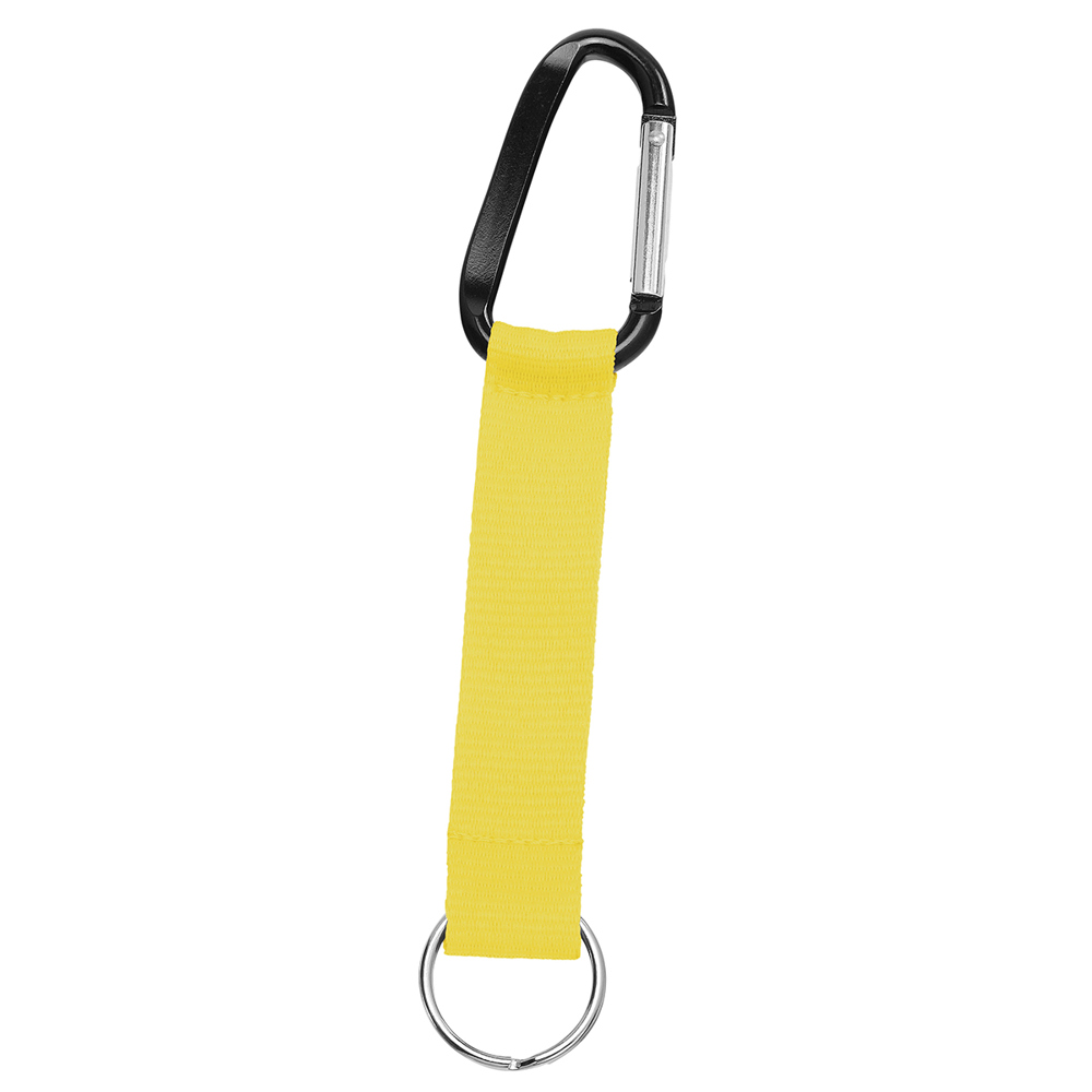 Korte keycord "Duo" - pastelgeel/zwart