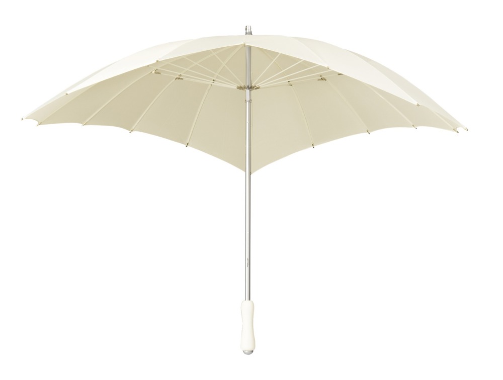 FALCONE - Hartvormige paraplu registered design - Handopening - Windproof - 110 cm - Gebroken wit