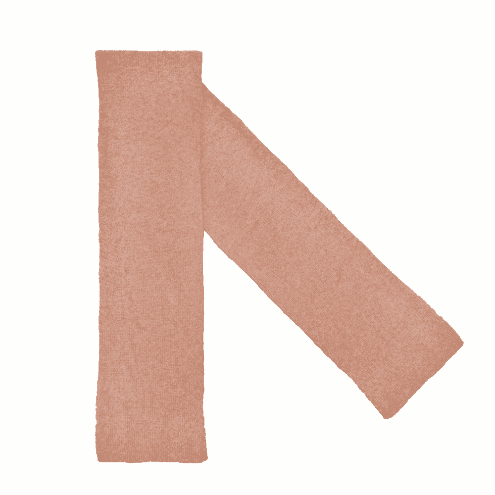 Gebreide sjaal exclusief - Dusty Pink (PMS 6029c) / Dusty Pink