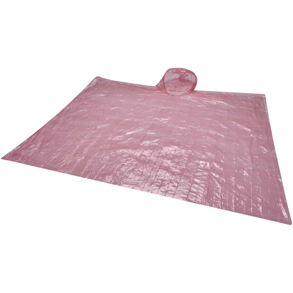 Fog poncho in ronde plastic verpakking met karabijnhaak