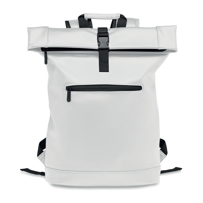 BAI ROLL - Laptop Rolltop rugzak PU - Wit