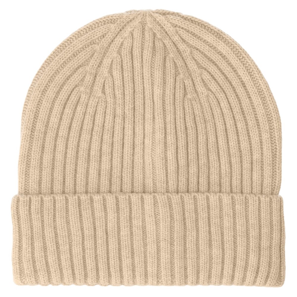 Gebreide muts, 100% Merinowol - Beige (PMS7529c) / Beige