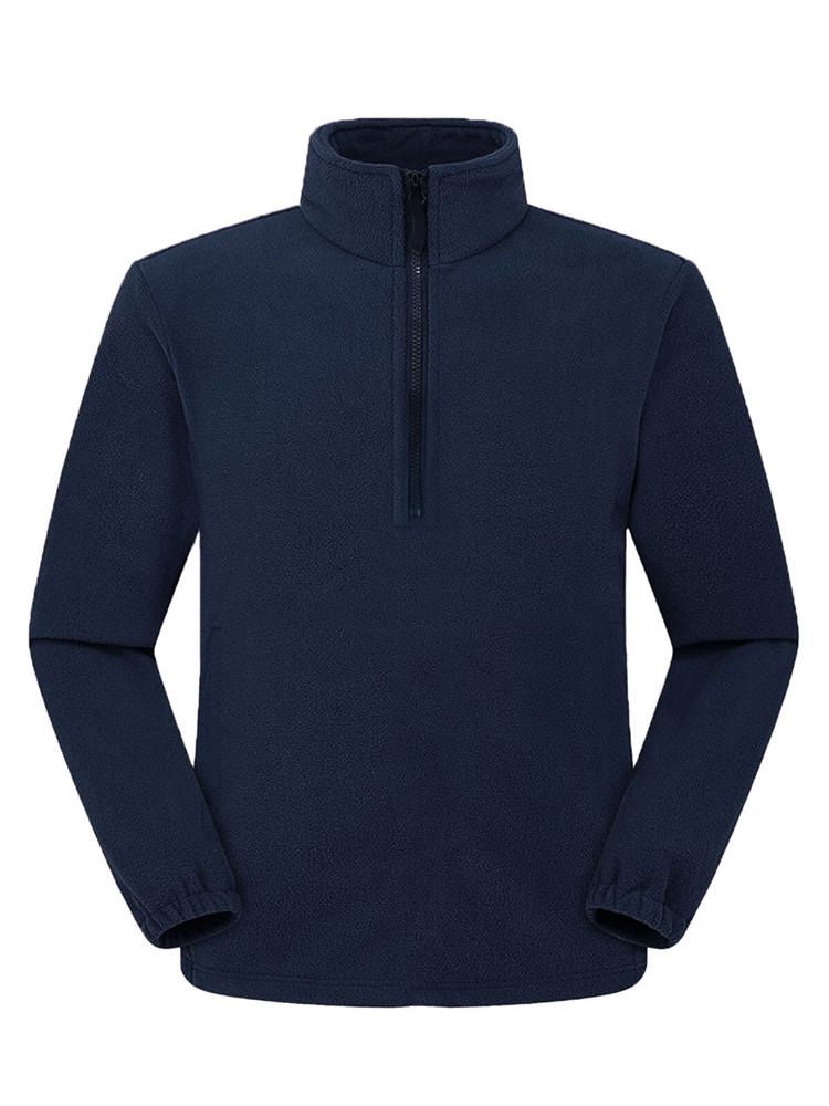 BS Polaris half zip fleece sweater, 160 gr/m² - Navy (PMS 5395C)