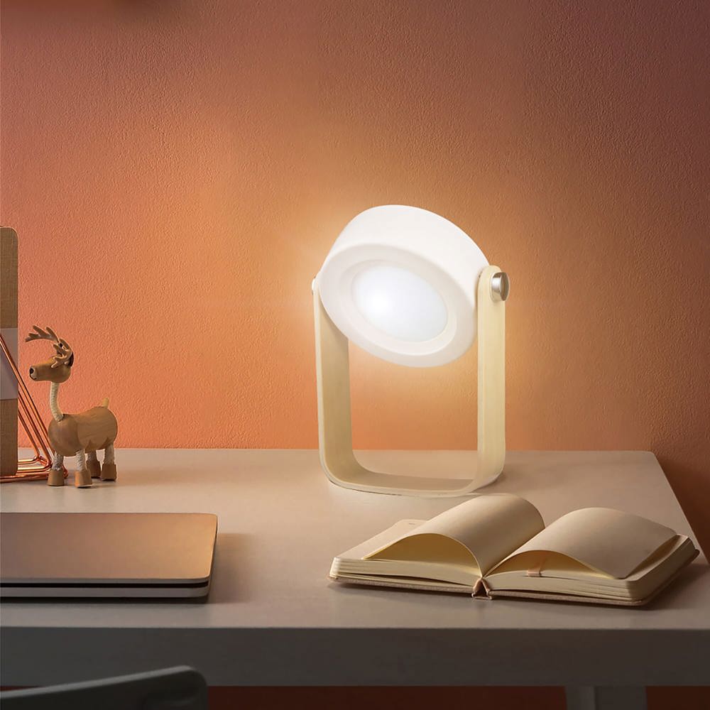 Coollux multifunctionele LED-lamp met bamboe handvat