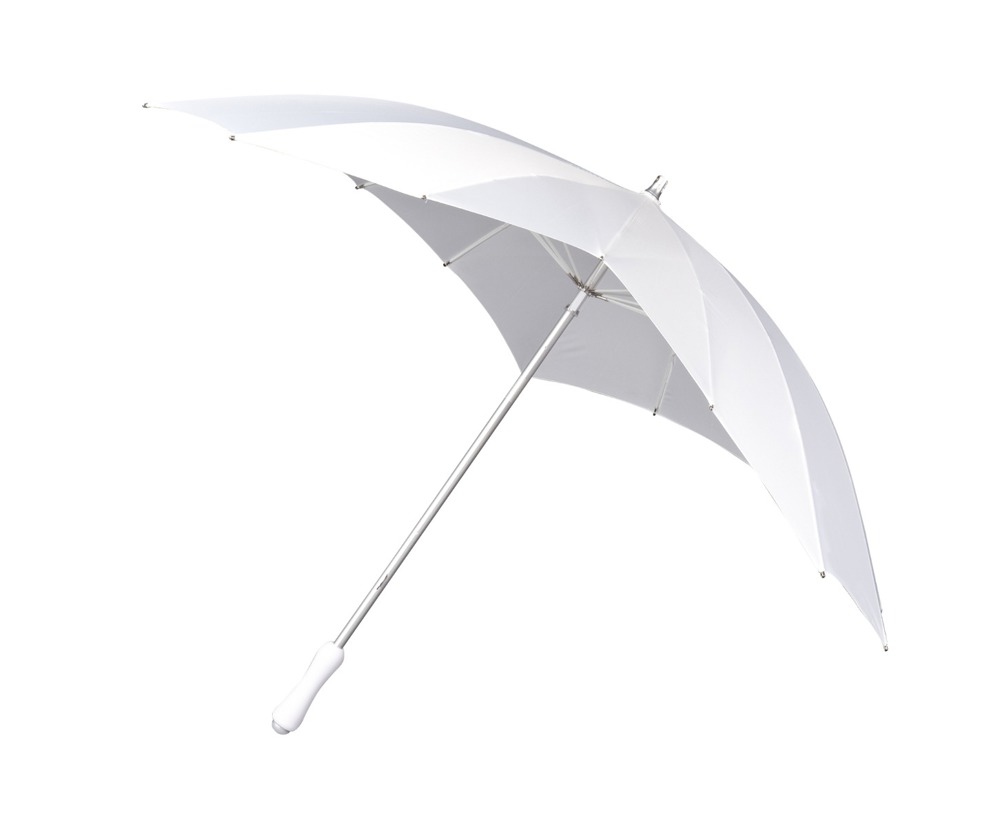 FALCONE - Hartvormige paraplu registered design - Handopening - Windproof - 110 cm - Wit