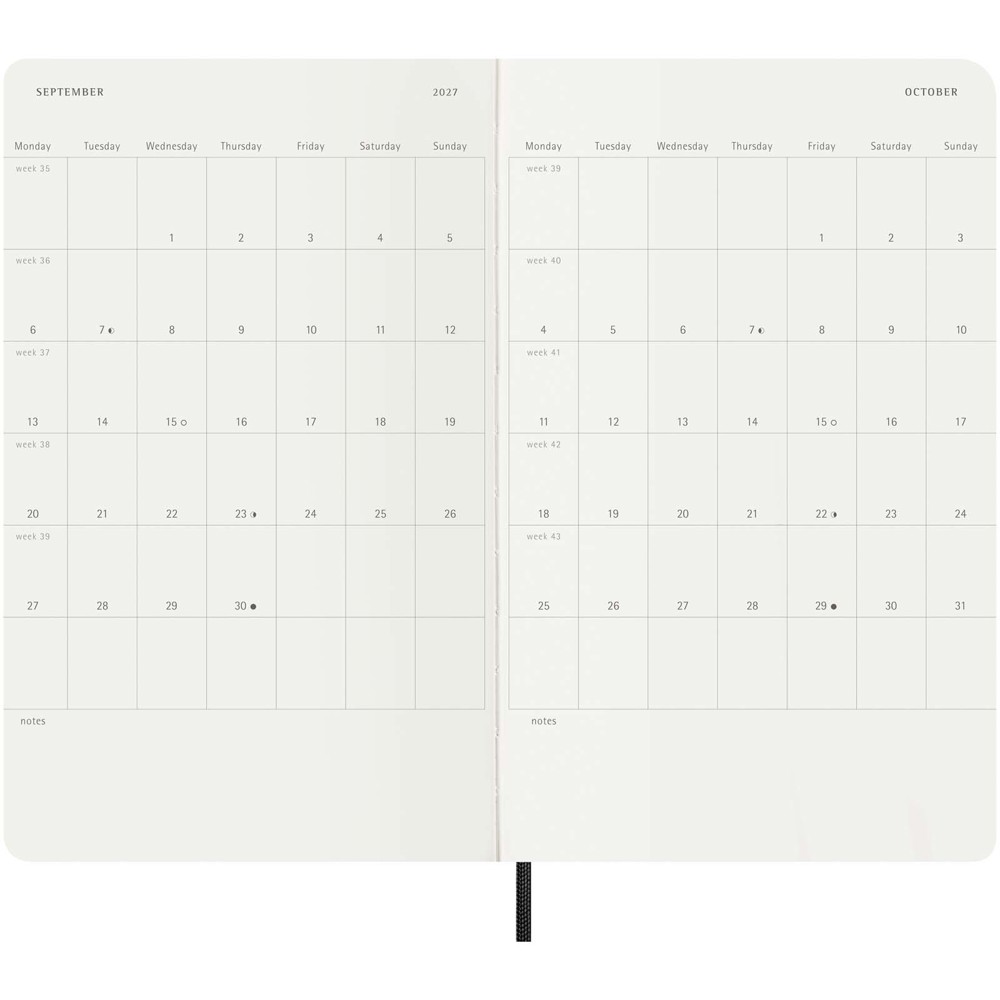 Moleskine week-agenda voor 12 maanden met zachte kaft L