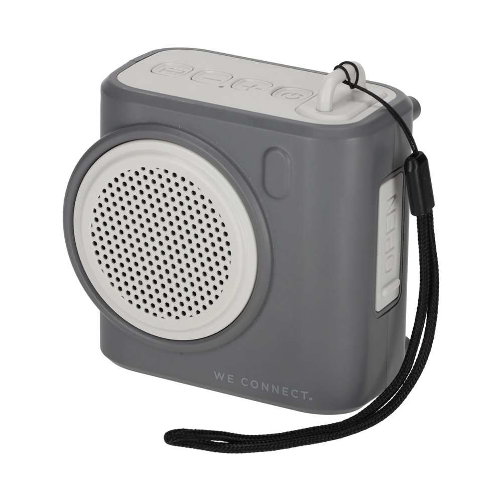 BRAINZ Retro Camera Speaker Grijs
