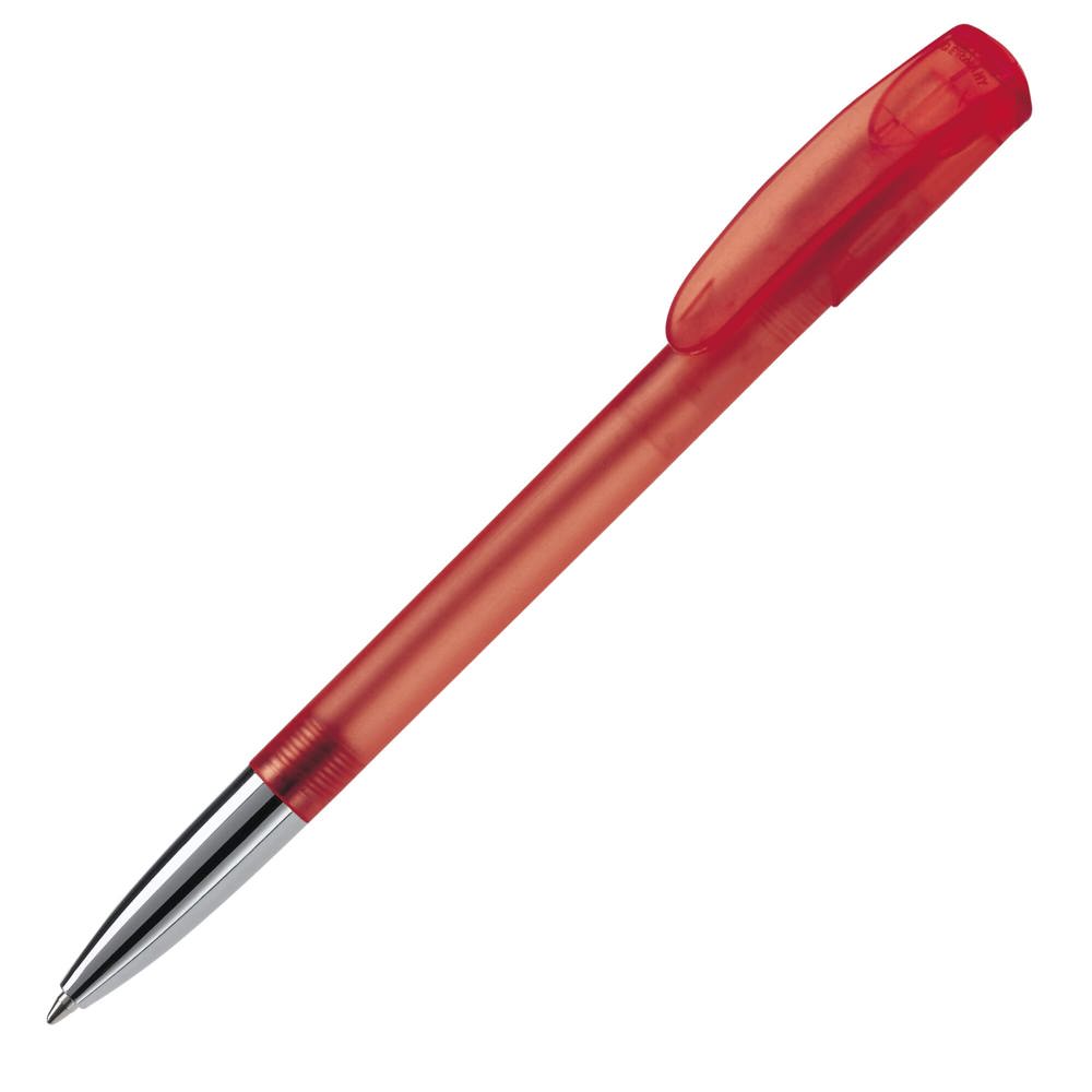 Balpen Deniro metalen tip frosty - Ecru / Rood