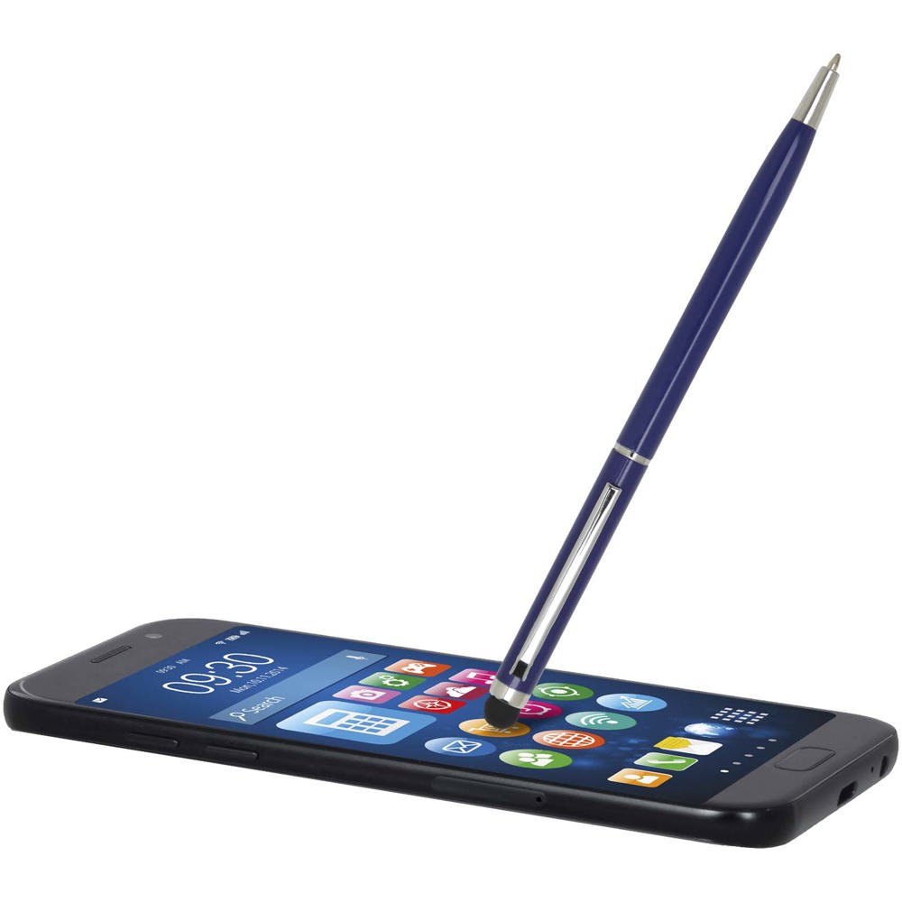 Ore aluminium balpen met stylus (blauwe inkt)