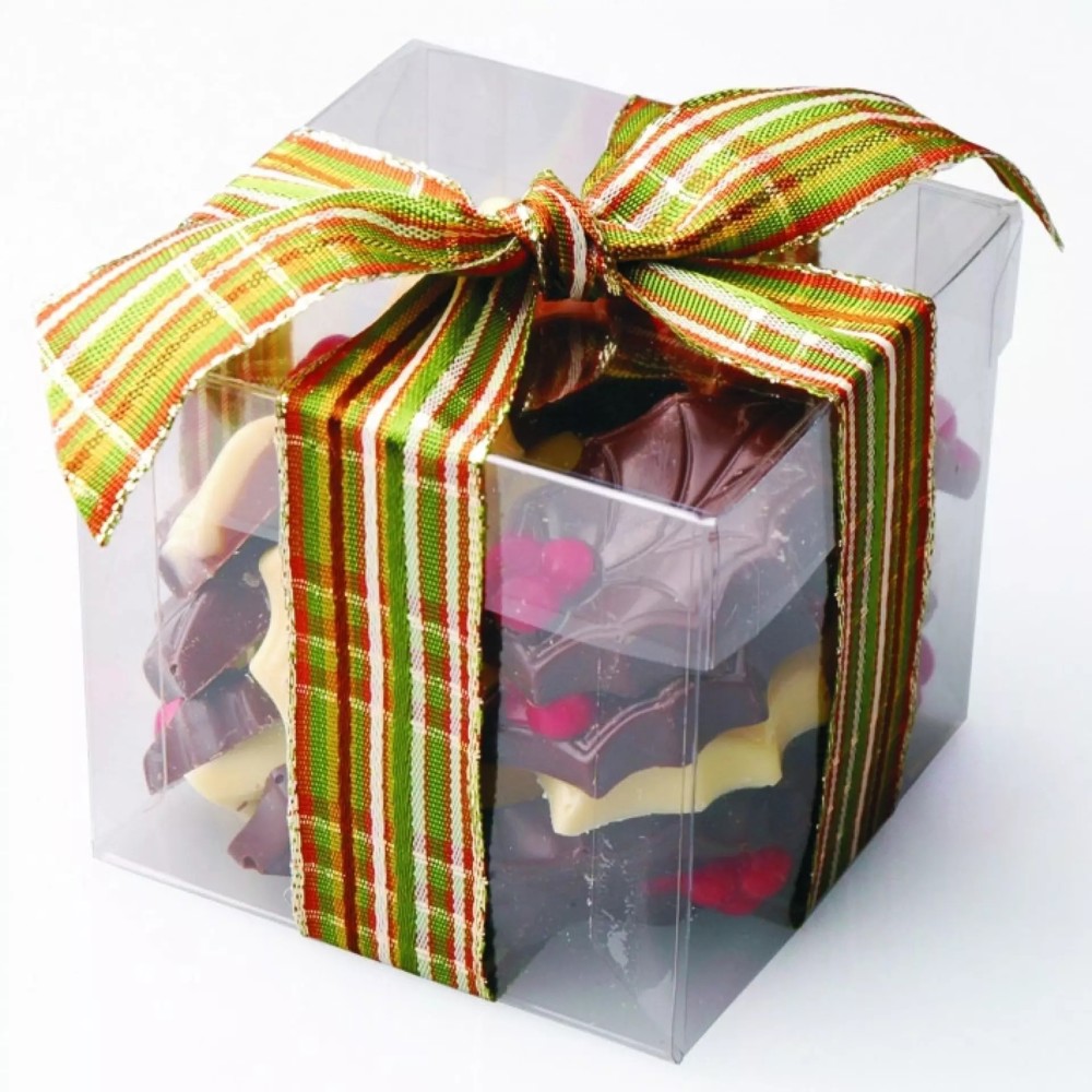 Kerstchocolade in kubus doosje