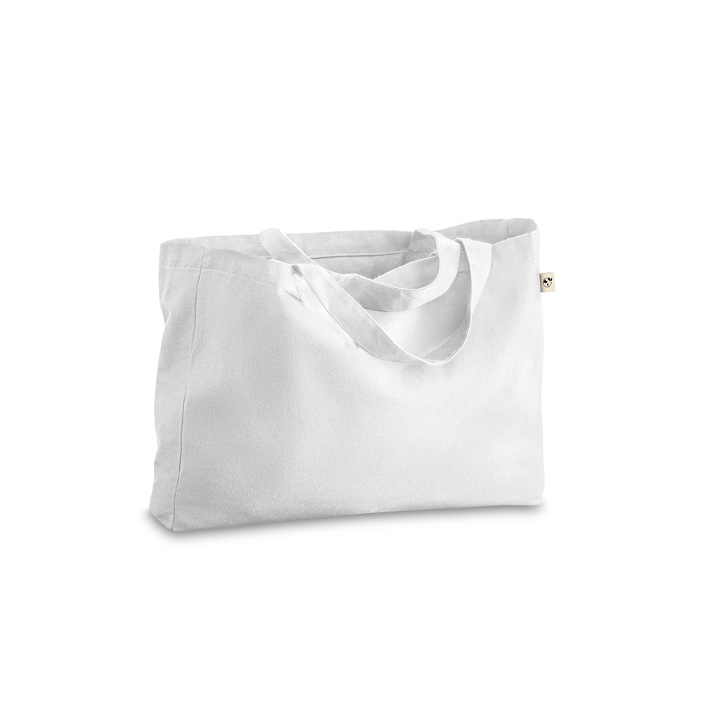 CAMDEN. Katoenen (50%), gerecycleerd katoenen (30%) en polyester (20% rPET) tas (280 g/m²) - Wit