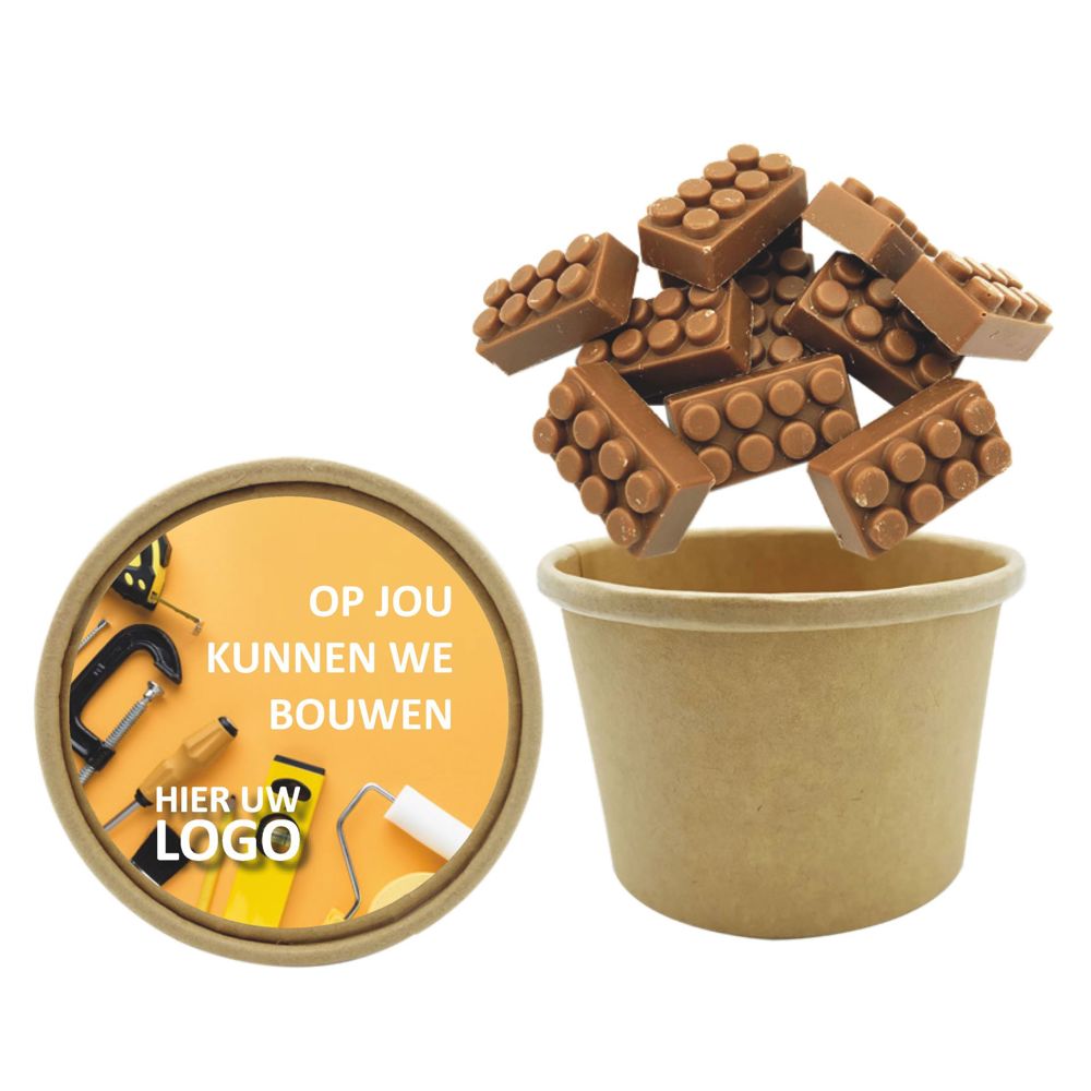 Biobeker chocolade Bouwsteentjes