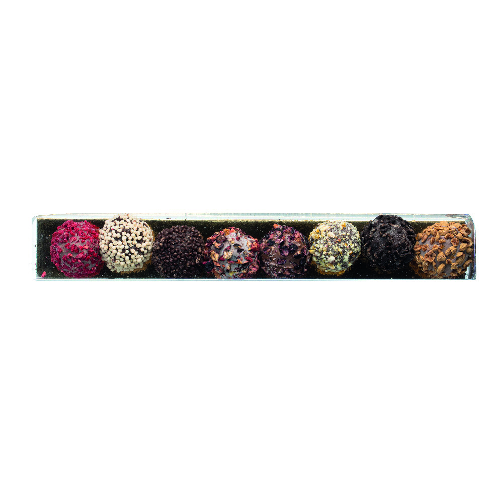 Giftbox | Rombeau Wine & Chocolate | 2 x 100 ML | 1 x 8 truffels | Glas