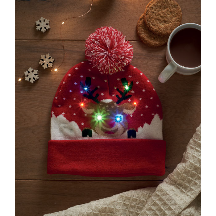 SHIMAS LIGHT - Gebreide kerstmuts LED
