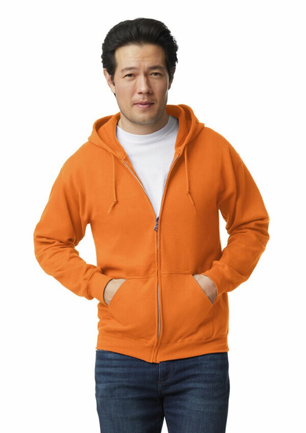 Gildan Heavy Blend Full Zip Hooded Sweater - 193 S Orange