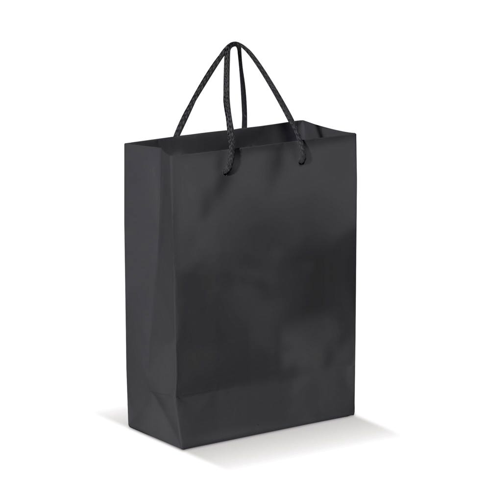 Draagtas papier klein 200g/m2 - Zwart