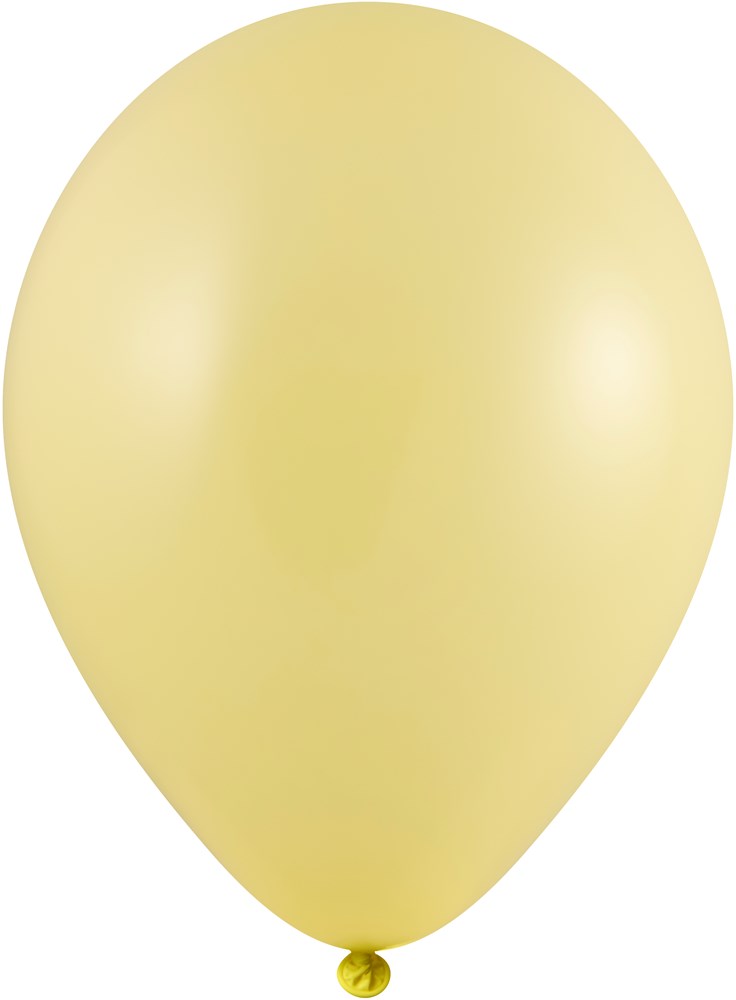 Ballonnen bedrukt 85/95 cm - Ø 33 cm - 11 inch - Licht geel (1010) Pastel (± PMS 100)