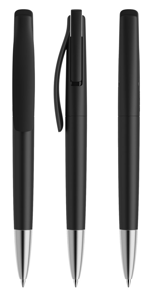 Prodir DS2PMS Matt with Satin Metal Nose-Cone - Black matt