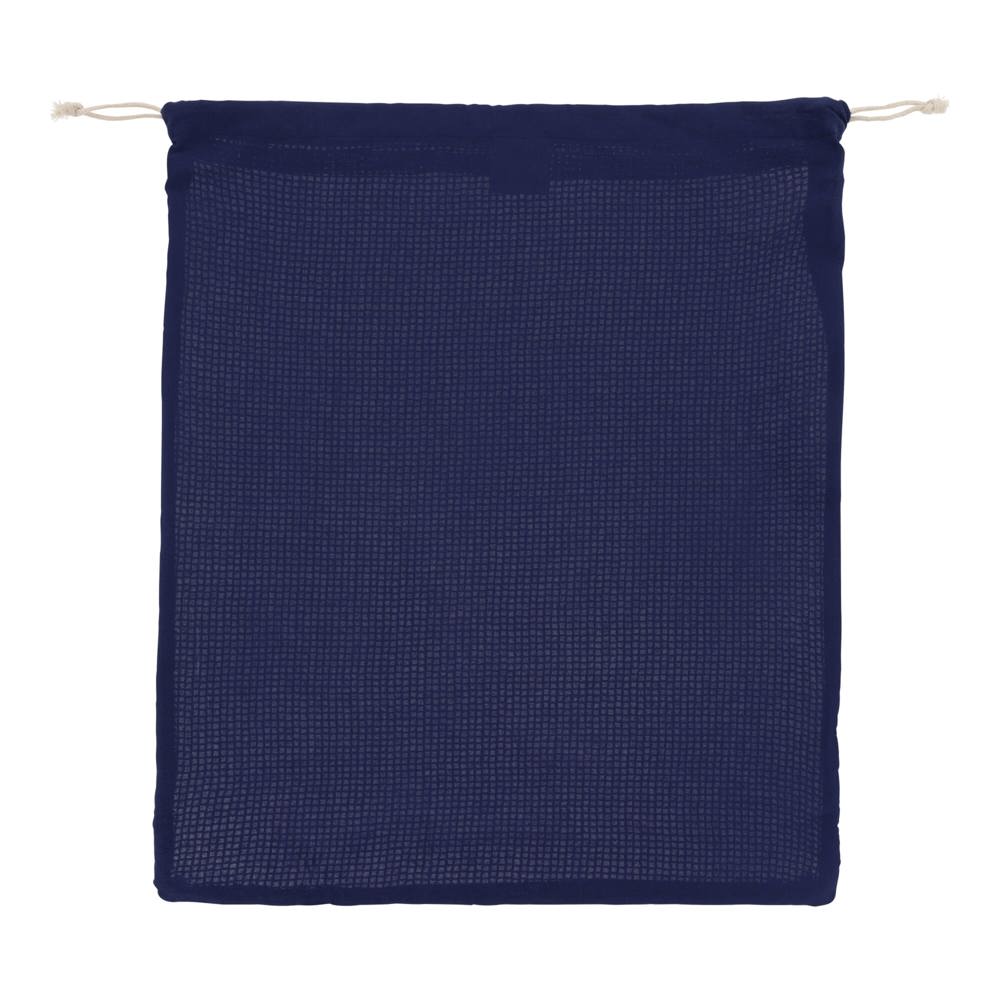 Herbruikbaar groente &amp; fruit zakje OEKO-TEX® katoen 40x45cm - donkerblauw
