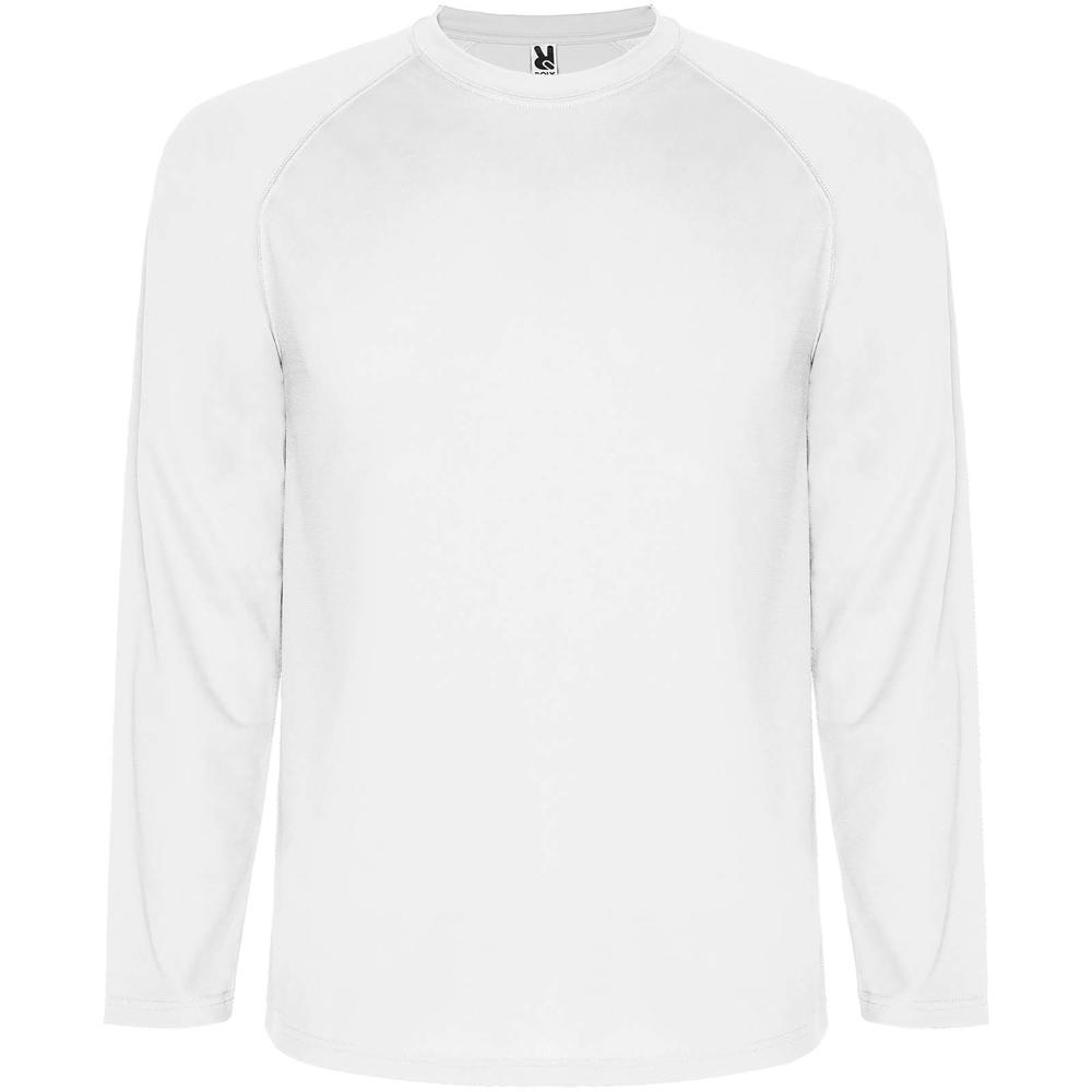 Montecarlo 150 g/m² kinder sport t-shirt lange mouw - Wit