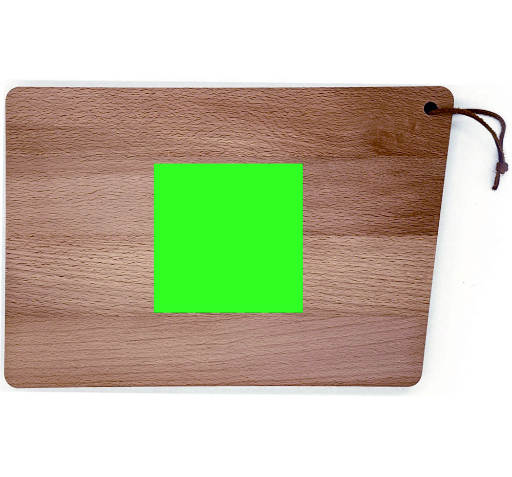 Plank met leertje beuken 30x20 cm