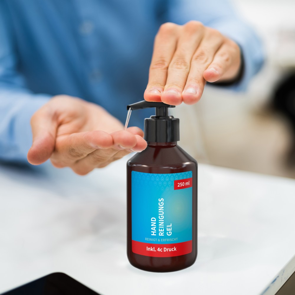 Handreinigingsgel, 250 ml, Body Label (R-PET)