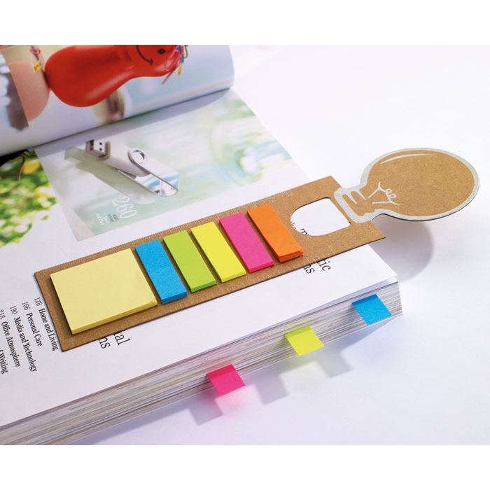 IDEA - Boekenlegger met memoblaadjes