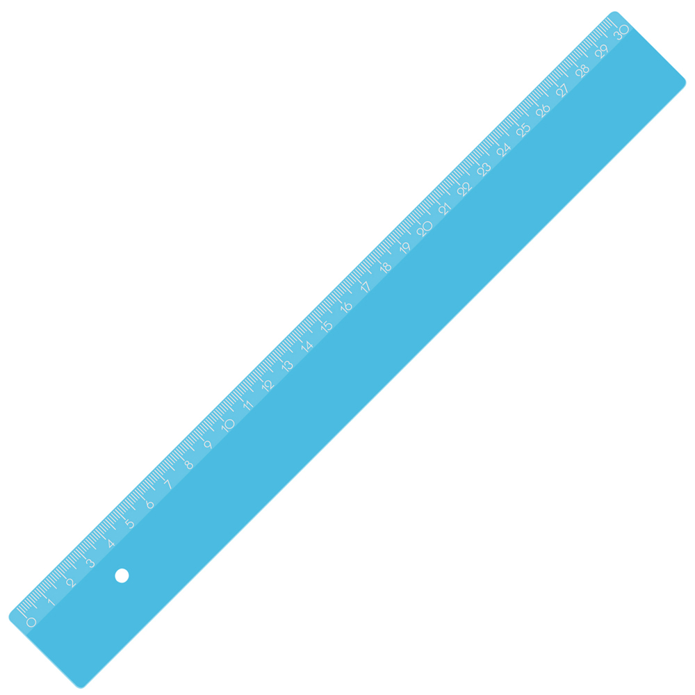 Liniaal 30 cm - Blauw