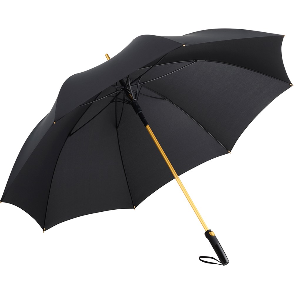 AC alu golfparaplu FARE® Precious - black/gold