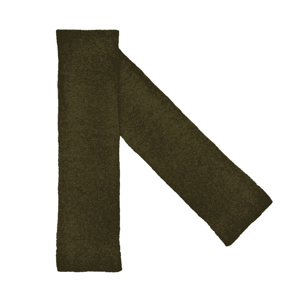 Gebreide sjaal exclusief - Olijfgroen (PMS 7764c) / Olijfgroen