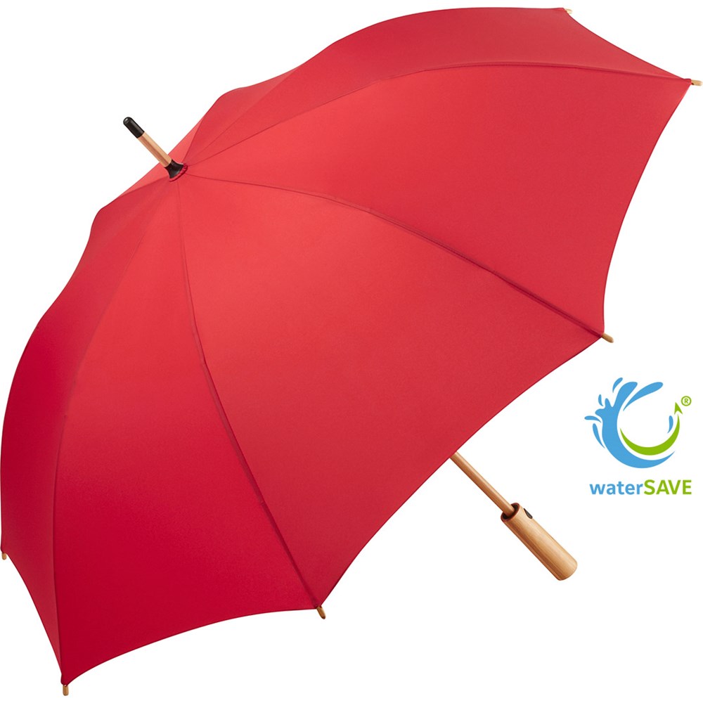 AC middelgrote bamboe paraplu ÖkoBrella - red wS