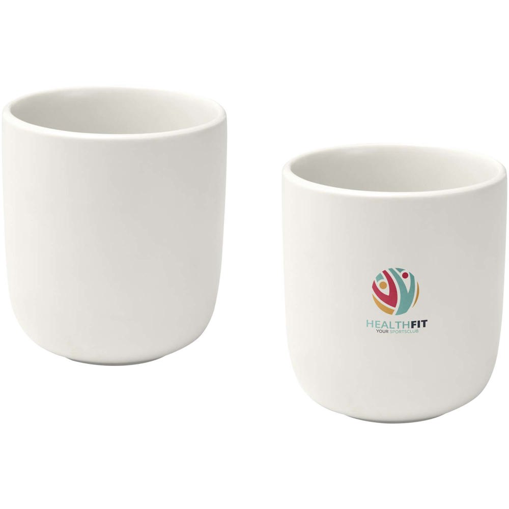 Male keramische bekers van 200 ml met matte afwerking, set van 2