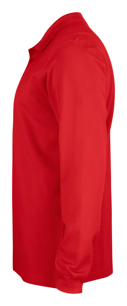 Clique - Basic Polo L/S Junior Rood 100