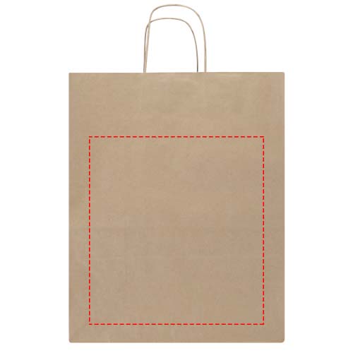 Kraft papieren tas 80–90 g/m² met gedraaide handvatten – 32 x 17 x 39 cm