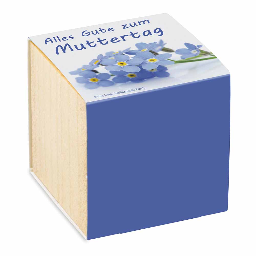 Houten kubus - standaard - Moederdag - zonder lasergravure