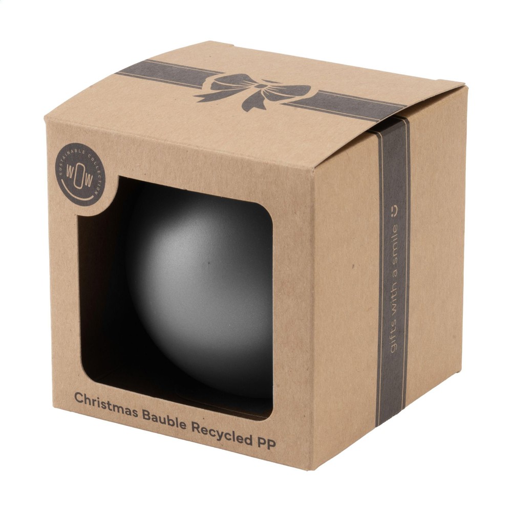 Kerstbal Ø 7cm Recycled PP Box - Made in Europe - zilver