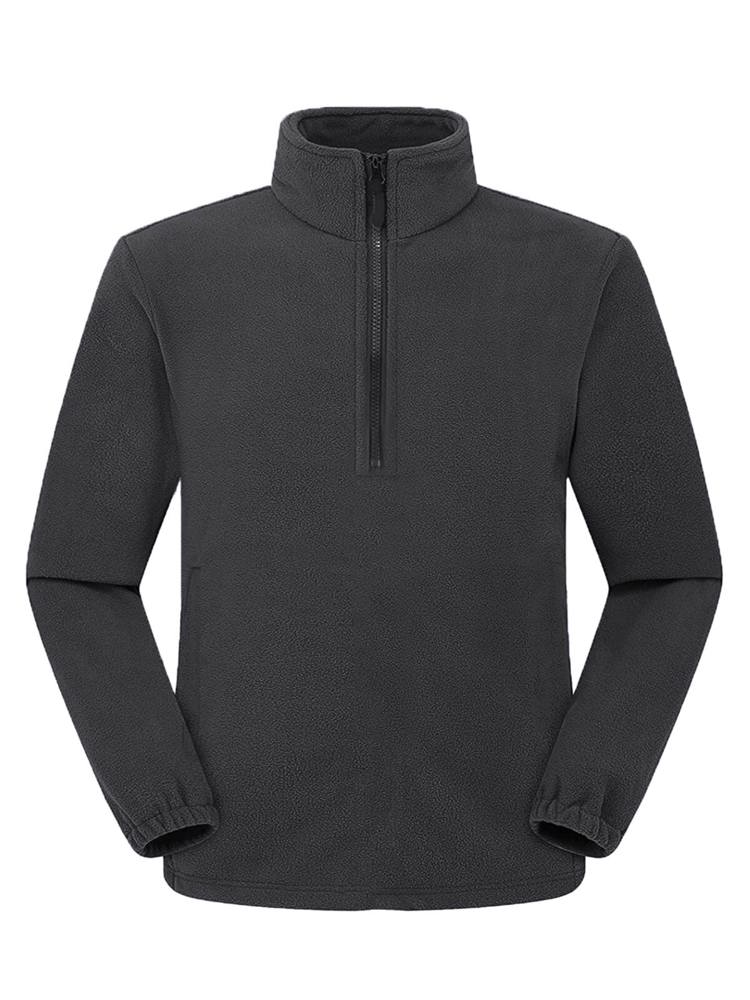 BS Polaris half zip fleece sweater, 160 gr/m² - Donkergrijs (PMS 7540C)