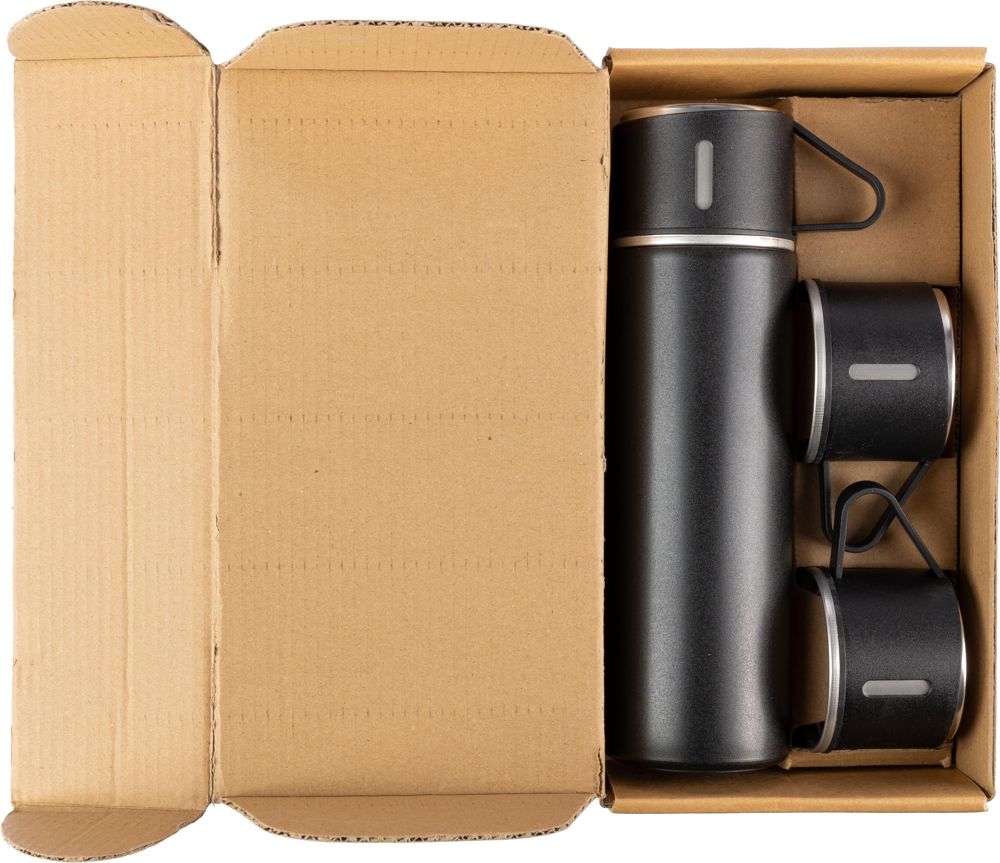 Thermosfles-set | Rvs | 420 ml + 2 bekers