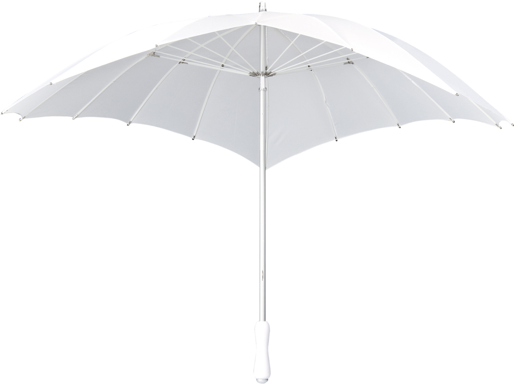 FALCONE - Hartvormige paraplu registered design - Handopening - Windproof - 110 cm - Wit