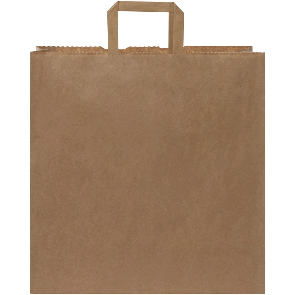 Papieren tas 80-90 g/m2 gemaakt van kraftpapier met platte handgrepen - 34 x 20 x 35 cm