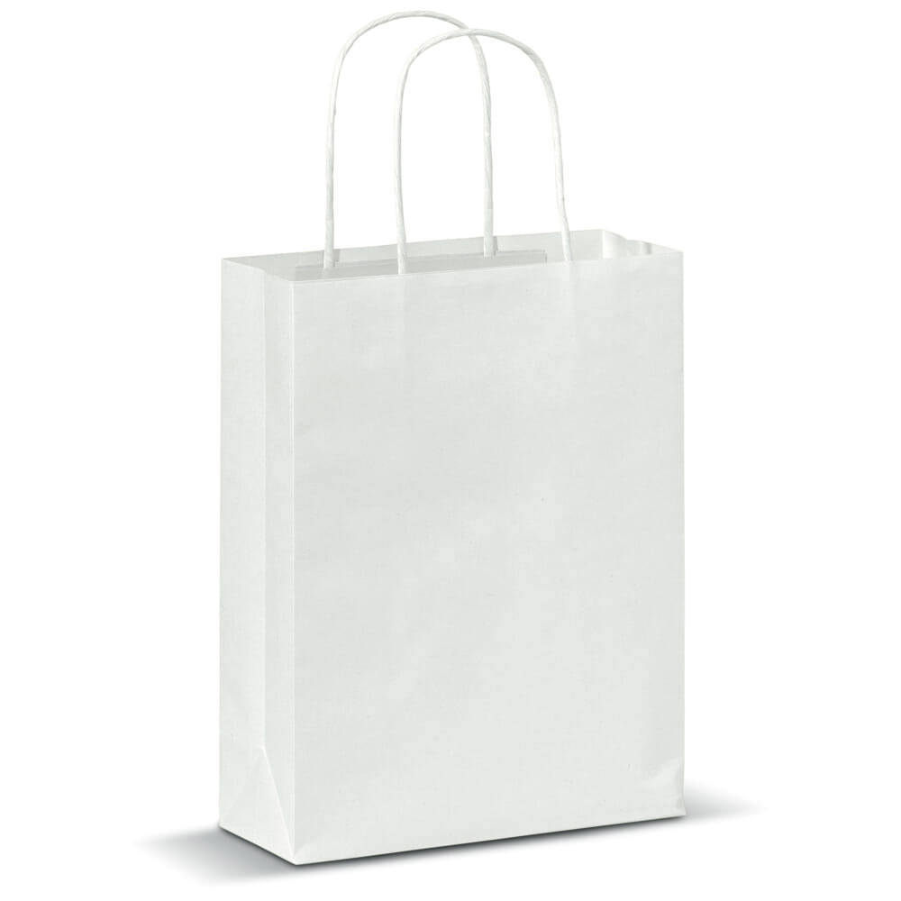 Papieren kraft tas 90g/m² 18x8x22cm - wit
