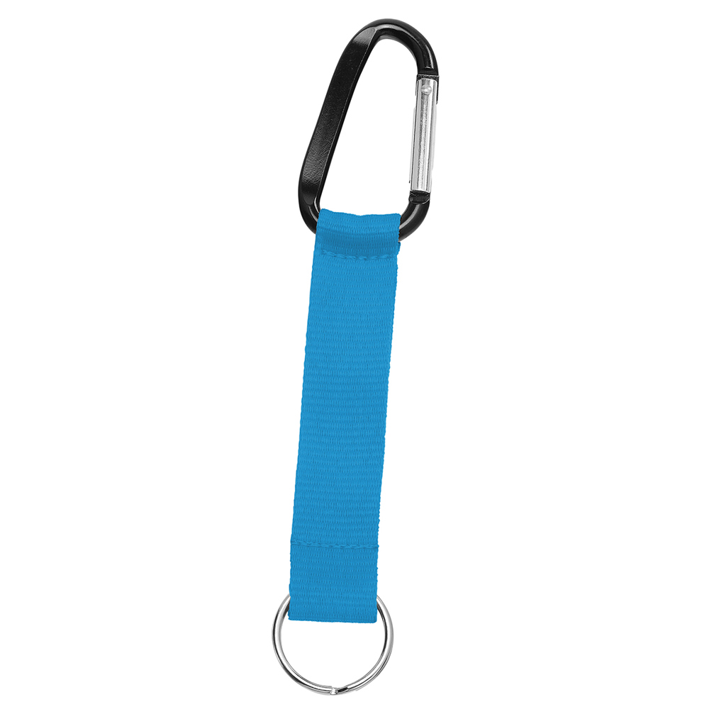 Korte keycord "Duo" - pastelblauw/zwart