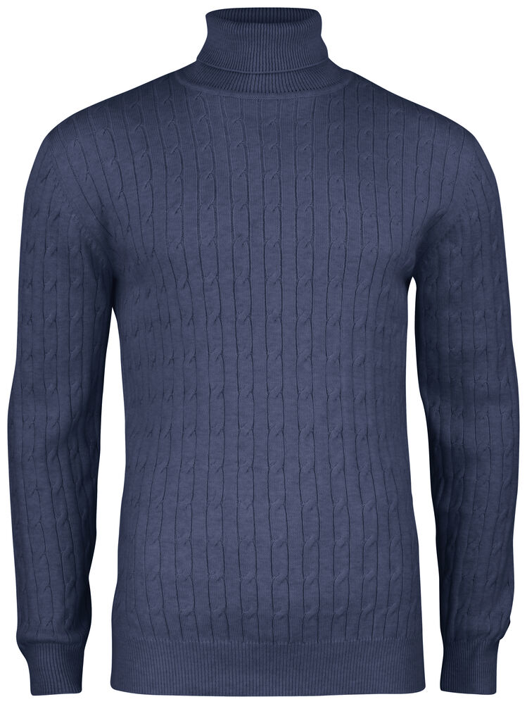 Cutter & Buck - Blakely Rollerneck Heren Navy Mélange 4XL