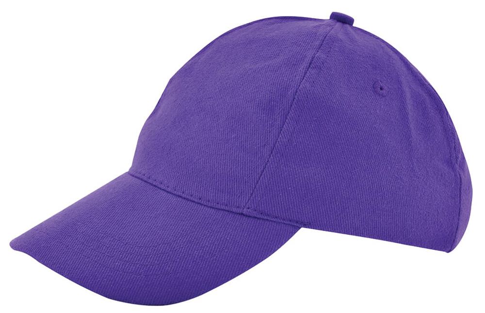 Nilton's Kinder Brushed Promo Cap, 260 g/m² - Paars (PMS 268c) / Paars