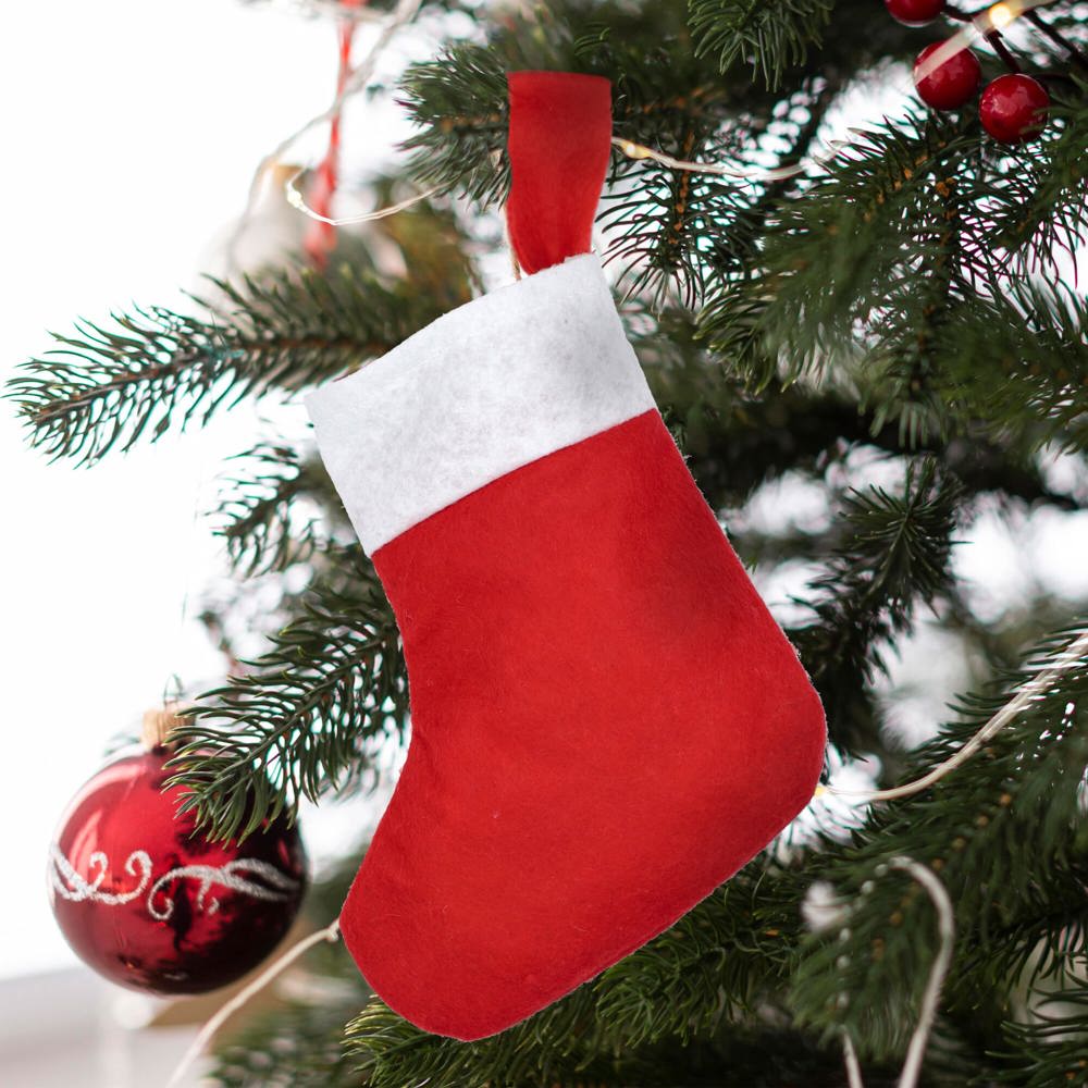 Vilten kerstsok 20 cm